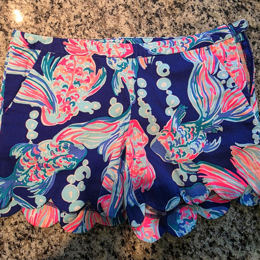 Lilly Pulitzer Blue and Pink Patterned Shorts